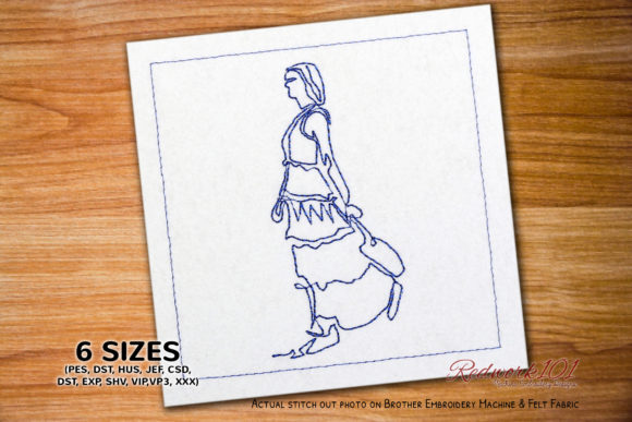 A Bohemian Style Redwork Embroidery for Personalized Gifts