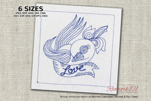 A Designer's Review of the Love Bird Design Redwork