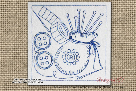 A Designer's Review of the Redwork Knitting and Sewing Set