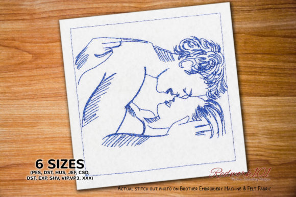 A Detailed Seller Review of Romantic Girl Lineart Embroidery Design
