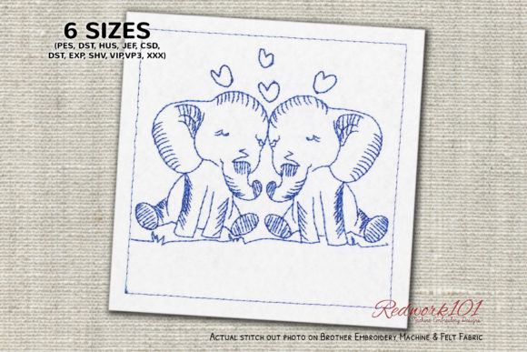 A Review of the Two Elephants in Love Embroidery Design