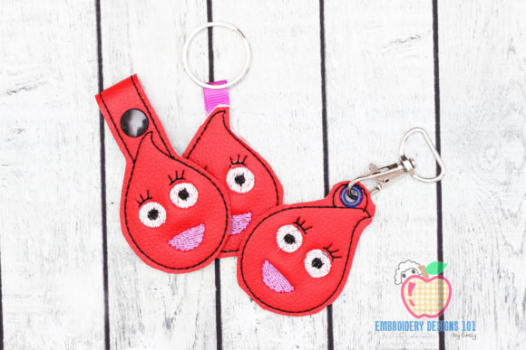 An Embroidered Keyfob with a Playful, Gothic Charm