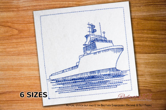 An Embroidery Designer's Review of Offshore Vessels Ship Redwork
