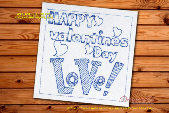 An Embroidery Seller Reviews Happy Valentines Day Love Redwork