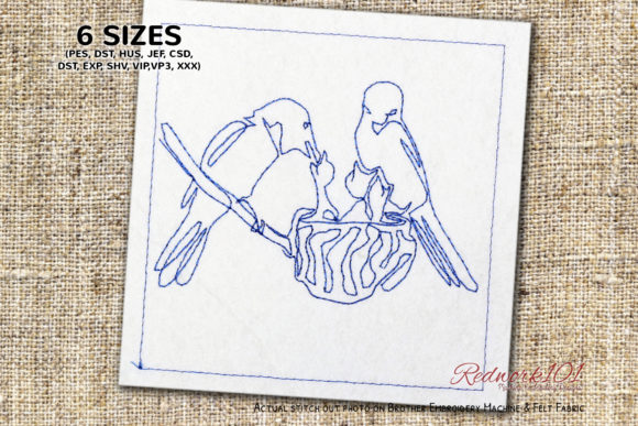 Bird Perched on Nest: A Heartwarming Embroidery Design Review