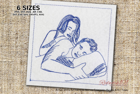 Boy and Girl Snuggle Redwork: A Designer's Seasonal Review