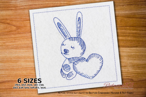 Bunny Holding Heart Embroidery: A Designer's Market Review