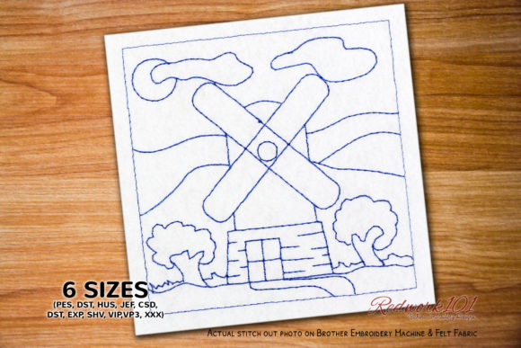 Craft Fair Critique: The Windmill Scenery Embroidery Design