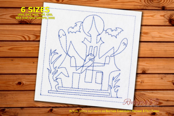 Hunted Ghost House Redwork Embroidery Review