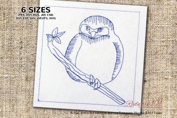 Northern Pygmy Owl Lineart Embroidery Design Review