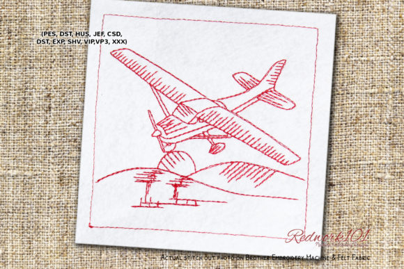 Professional Review: Cessna 172 Redwork for Branded Merchandise