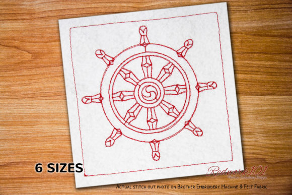 Reviewing the Dharma Wheel Lineart Design for Business Embroidery
