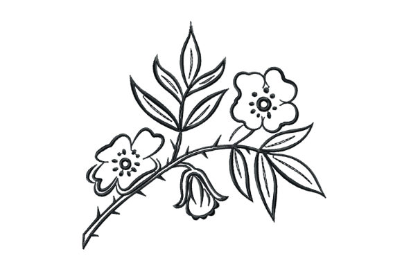 Rosehip Branch Embroidery Review for Business Use