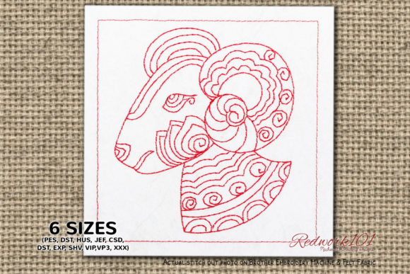 Seasonal Potential of the Aries Goat Head Lineart Design